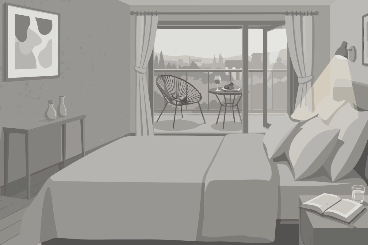 Chambre Lits Jumeaux Standard avec Vue sur Jardin